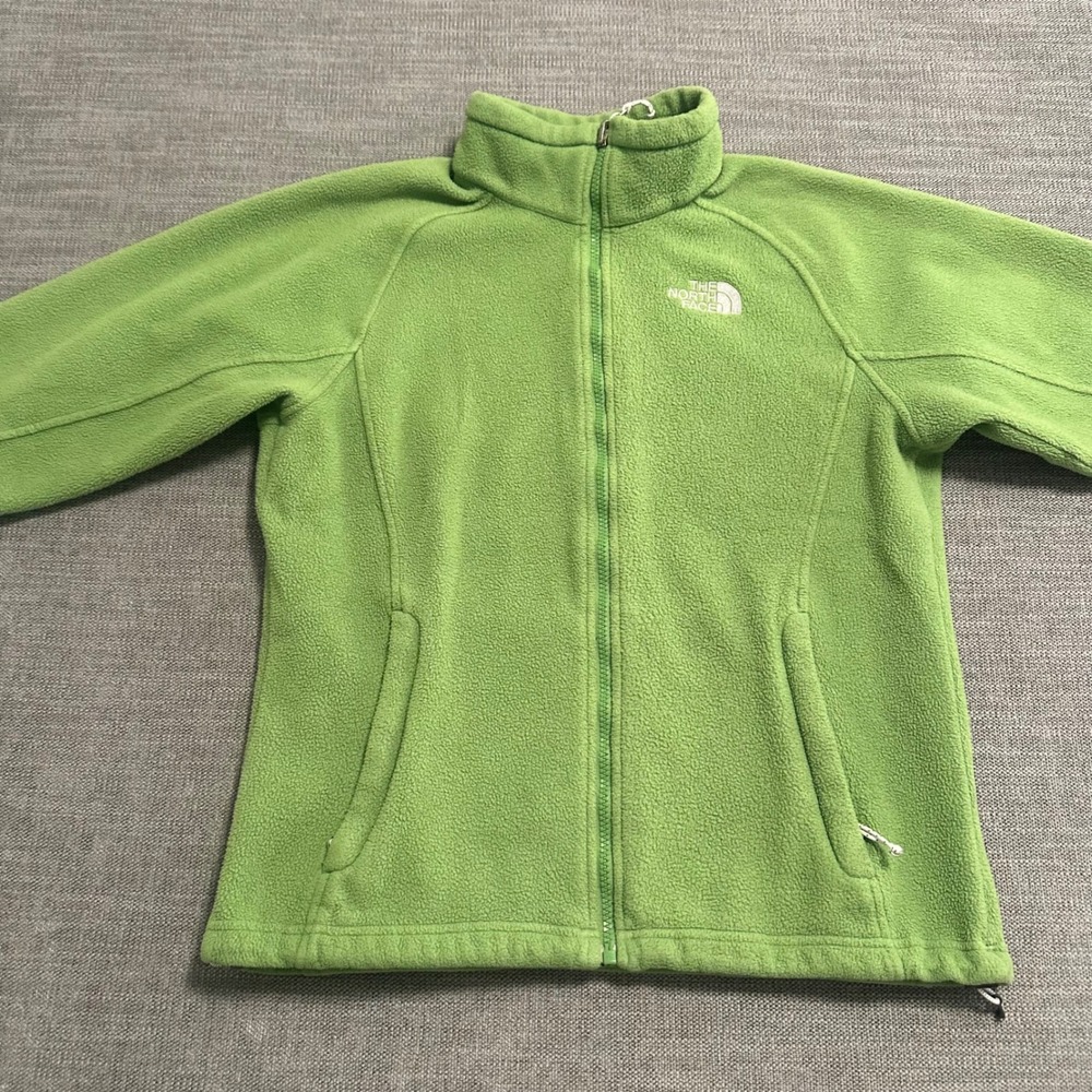 The North Face Fleece Jacket Womens M Lime Green  Full Zip Mock Neck